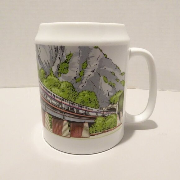 Amtrak Harpers Ferry Mug Stein Mountains Travel Souvenir Trains Trestle Bridge - Picture 4 of 5